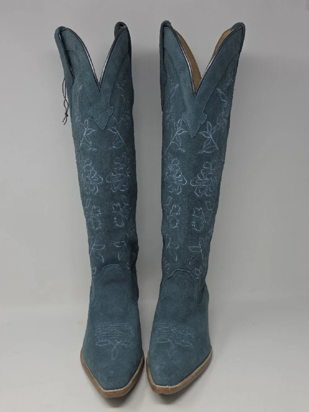 Shyanne Women's Flora Suede Tall Western Boots - Snip Toe Soze 10